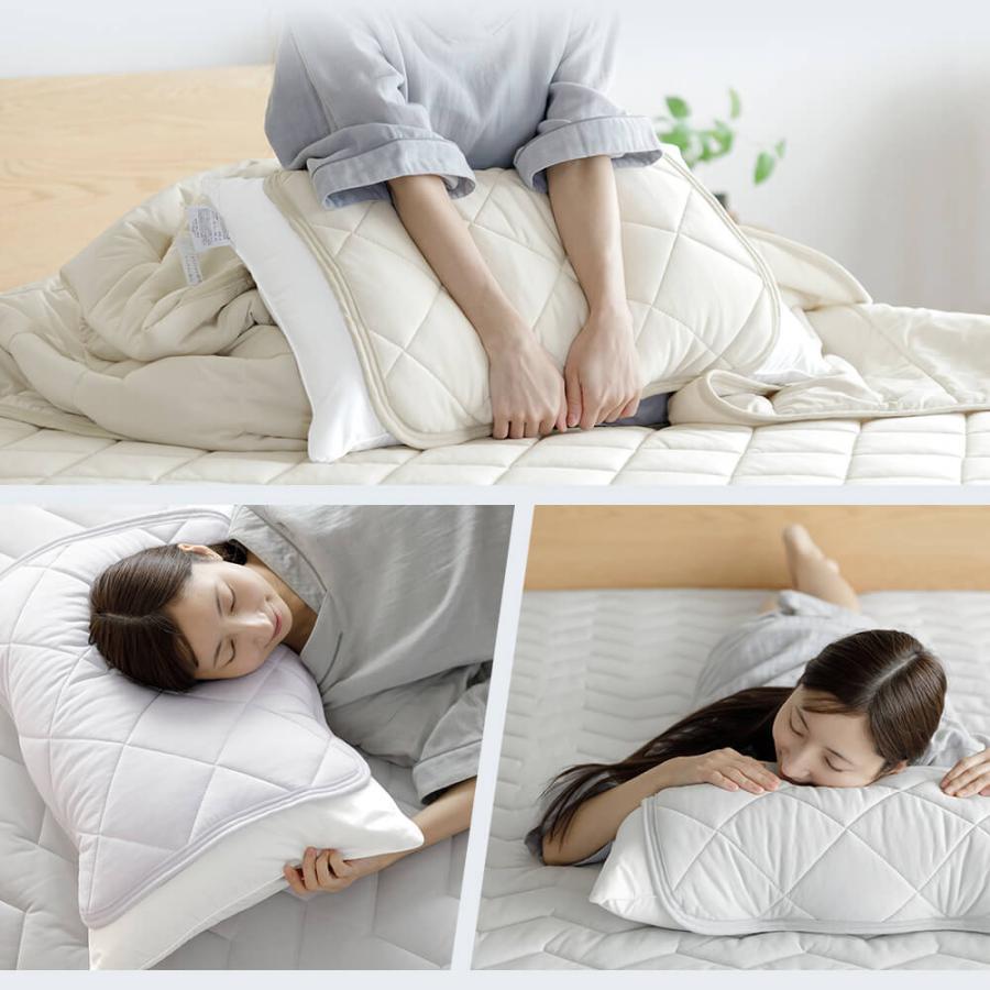 冷感 枕パッド M 43×63 43×63cm 枕用 2枚組 ひんやり 夏用 Q-MAX 0.5 快眠エアさらクール まくらパッド 45×50cm 接触冷感 涼感 冷却 | ビーナスベッド | 05