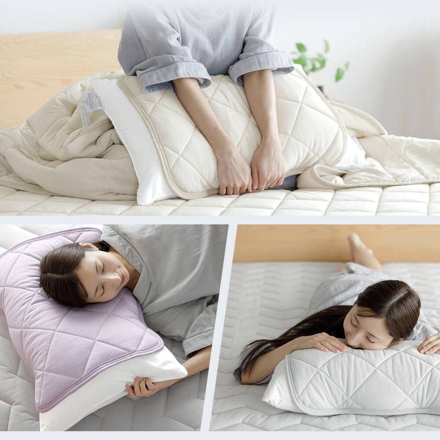 冷感 枕パッド M 43×63 43×63cm 枕用 2枚組 ひんやり 夏用 Q-MAX 0.5 快眠エアさらクール まくらパッド 45×50cm 接触冷感 涼感 冷却 枕カバー | ビーナスベッド | 05