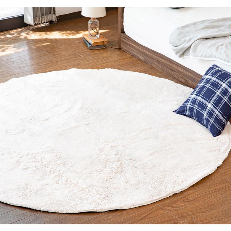 ラグ ラグマット 洗える 円形 直径185cm 軽量 おしゃれ シャギーラグ ラージュ 4色 滑り止め 床暖房 ホットカーペット オールシーズン コンパクト収納 |  | 02