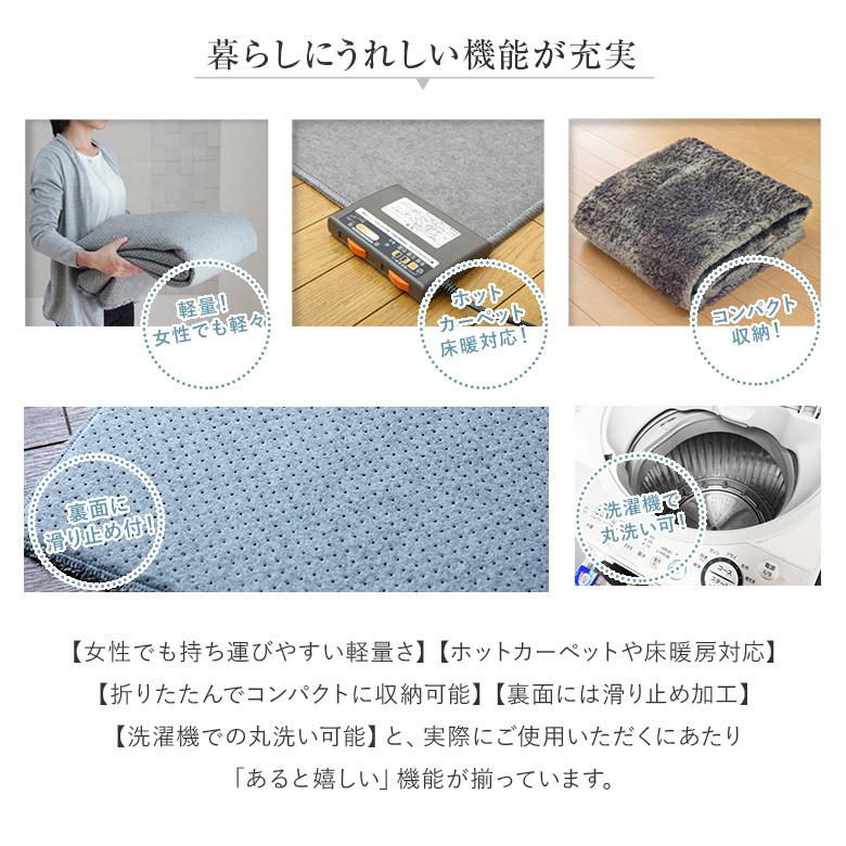 ラグ ラグマット 洗える 楕円 100×150cm 軽量 おしゃれ シャギーラグ ラージュ 4色 滑り止め 床暖房 ホットカーペット オールシーズン コンパクト収納 |  | 05