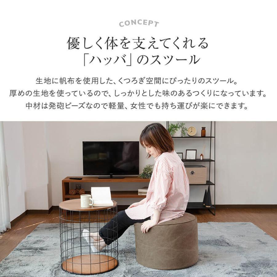 スツール 丸型 いす チェア おしゃれ 軽量 ビーズ クッション ハッバ HUBBA nora. ノラ and g アンジー 帆布 ナチュラル カジュアル 家具 |  | 05