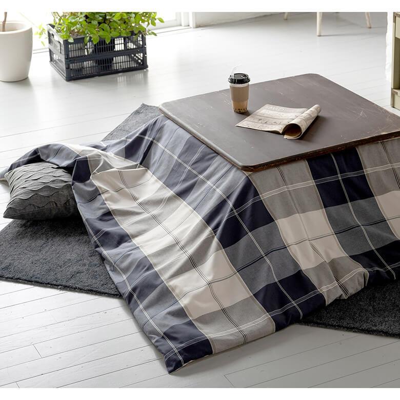 こたつ布団カバー 正方形 200×200 綿100 アクロス コットン チェック |  | 02