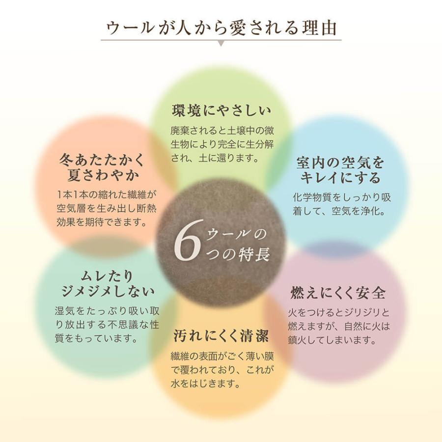 敷きパッド クイーン ウール100% 日本製 あったか メリノウール パッド