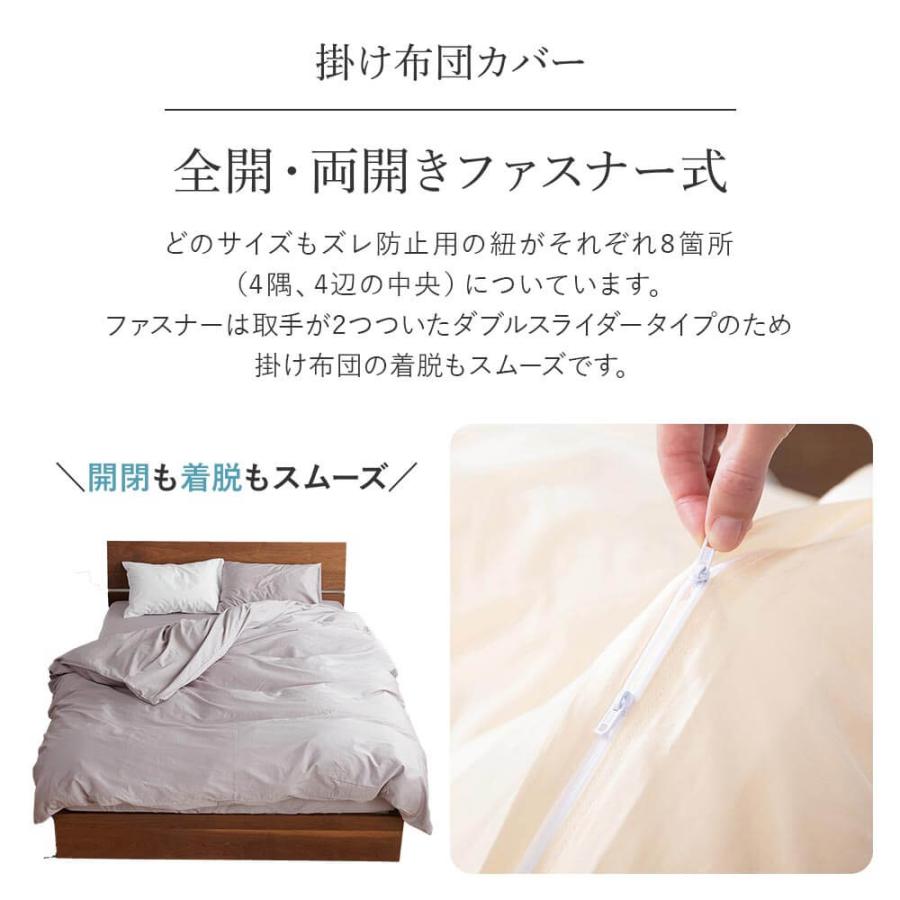 掛け布団カバー シングル 綿100 防ダニ コットンツイル 150×210 ダニ防止 ダニよけ 花粉 ハウスダスト アレルギー対策 洗える 綿 | ビーナスベッド | 13