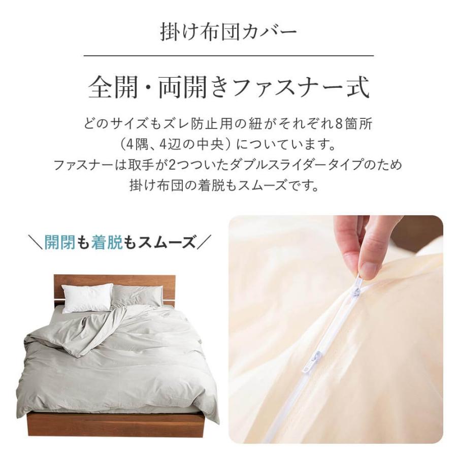 掛け布団カバー キング 綿100 防ダニ コットンツイル 230×210 ダニ防止 ダニよけ 花粉 ハウスダスト アレルギー対策 洗える | ビーナスベッド | 13