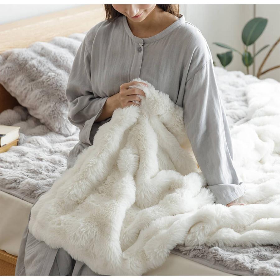 毛布 ブランケット シングル もこもこ毛布 140×200cm ふわもこ ふわとろ あったか 冬用 洗える 掛け毛布 ひざ掛け ギフト | ビーナスベッド | 02