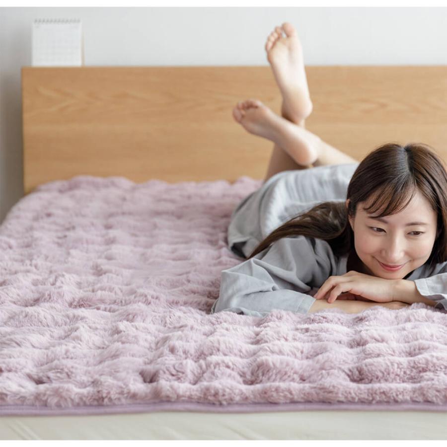 敷きパッド シングル もこもこ敷パッド 100×200cm ふわもこ ふわとろ あったか 冬用 抗菌 防臭 防ダニ 滑り止め付 洗える 敷パッド ベッドパッド | ビーナスベッド | 06
