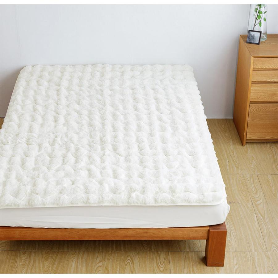 敷きパッド キング もこもこ敷パッド 180×200cm ふわもこ ふわとろ あったか 冬用 抗菌 防臭 防ダニ 滑り止め付 洗える 敷パッド ベッドパッド | ビーナスベッド | 01