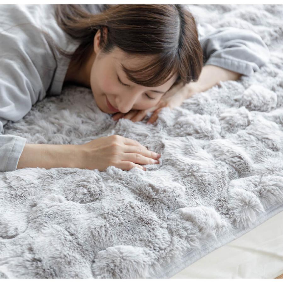 敷きパッド キング もこもこ敷パッド 180×200cm ふわもこ ふわとろ あったか 冬用 抗菌 防臭 防ダニ 滑り止め付 洗える 敷パッド ベッドパッド | ビーナスベッド | 02