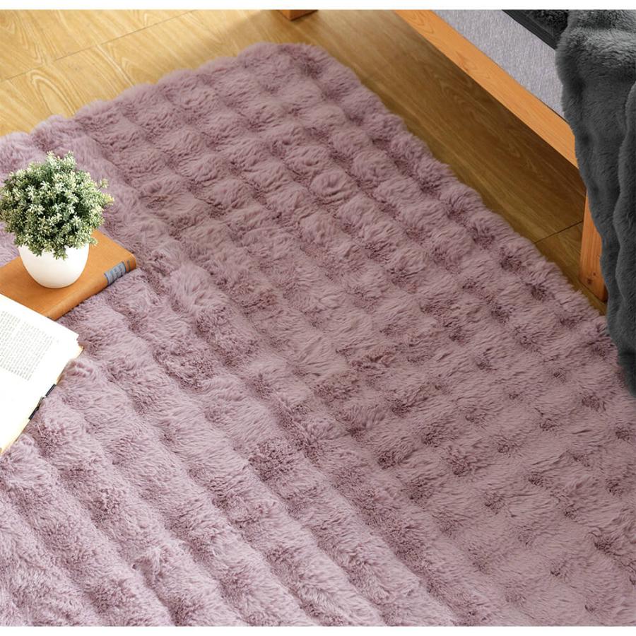 ラグ ラグマット 90×130 もこもこラグ 90×130cm ふわもこ ふわとろ あったか 冬用 滑り止め付 洗える カーペット ラグカーペット 絨毯 長方形 | ビーナスベッド | 08