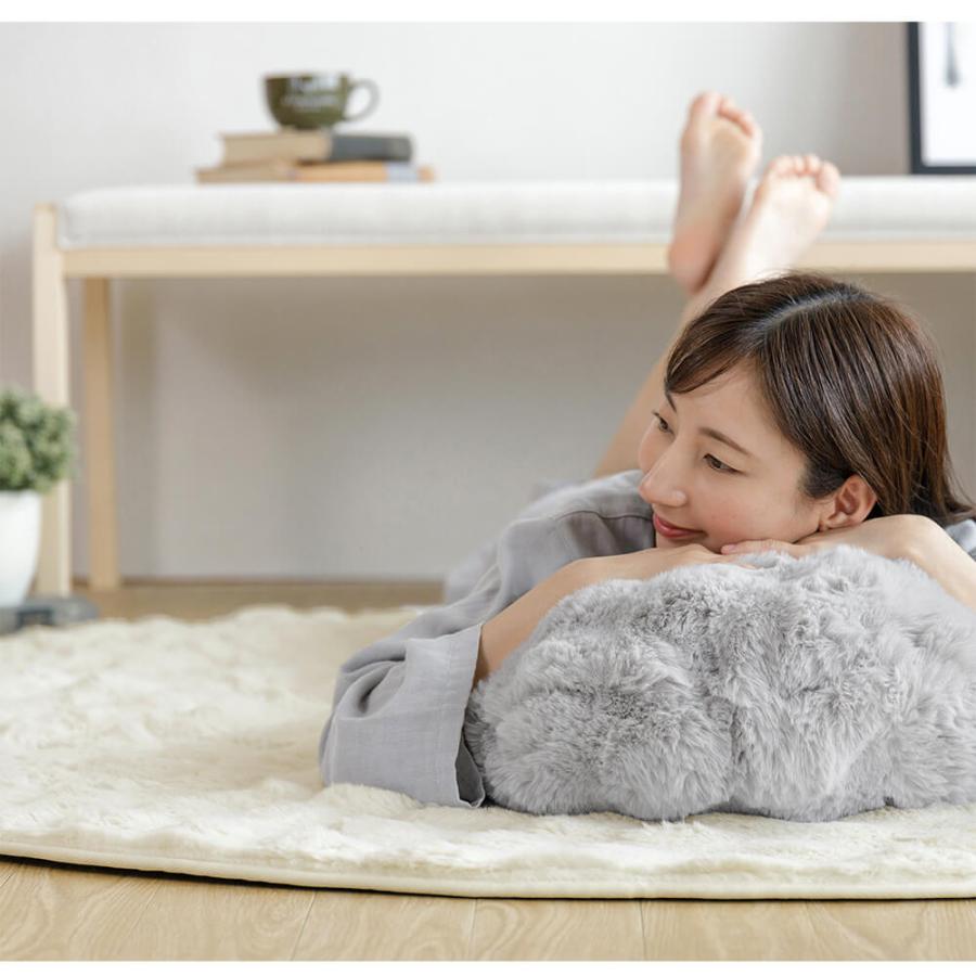 ☆ふわふわ柔らか　円形　ラグ　お手入れ簡単　カーペット 選べる色サイズ☆ふわふわ円形ラウンドラグマット*シンプル北欧 (ラグ