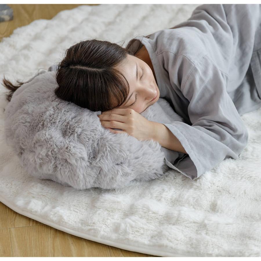 ビーナスベッド クッション 円形 丸型 もこもこクッション 直径38cm