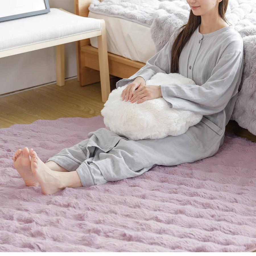 ビーナスベッド クッション 円形 丸型 もこもこクッション 直径38cm
