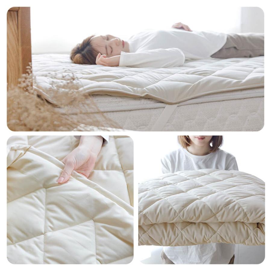 ベッドパッド シングル 綿100% オーガニックコットン amariyo 敷きパッド 100×200cm 日本製 GOTS認証 洗える オールシーズン | ビーナスベッド | 11