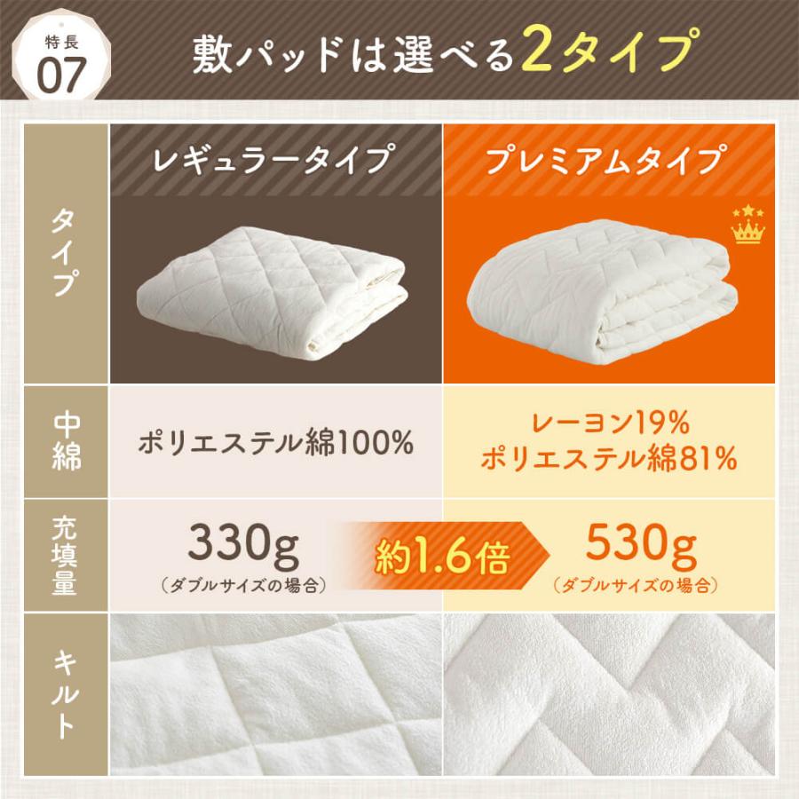 ビーナスベッド 置くだけ 敷きパッド ワイドダブル 綿100% 敷パッド