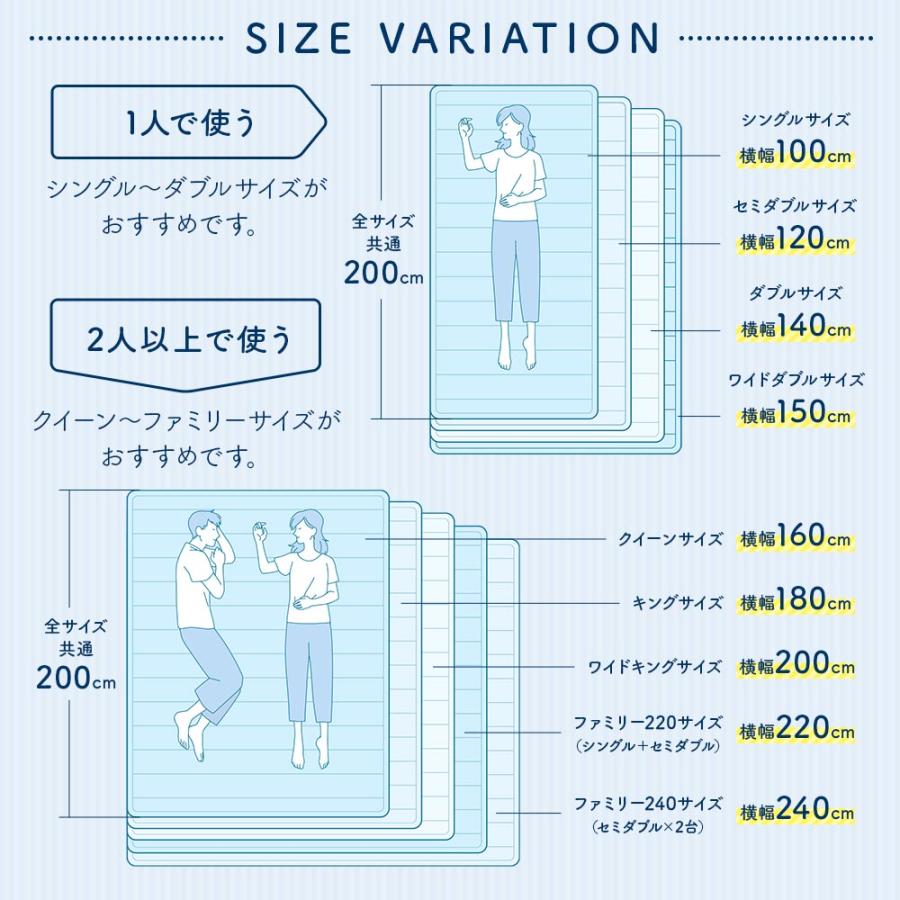 冷感 敷きパッド キング ひんやり 夏用 冷感もっちりドライパイル 敷パッド プレミアムタイプ 180×200cm 接触冷感 リバーシブル 涼感 冷却 ベッドパッド | ビーナスベッド | 08