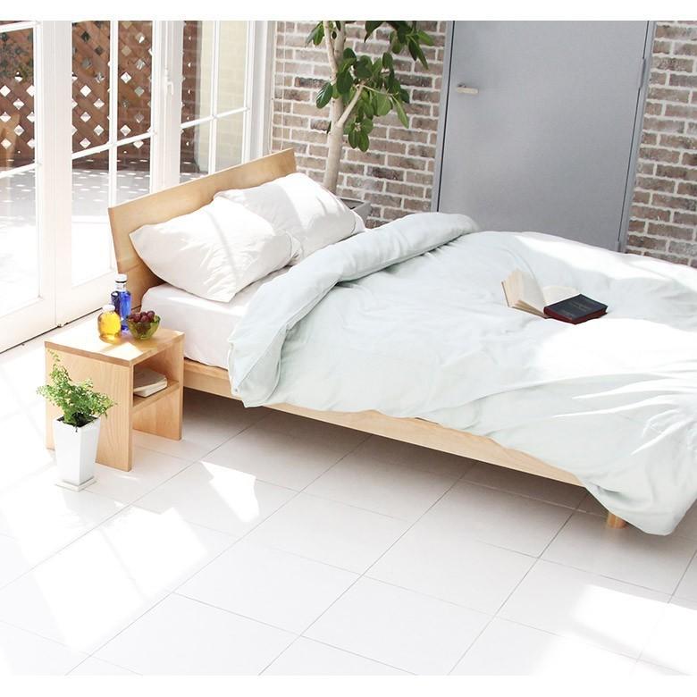 ベッド シングル 木製 無垢材 国産ポケットコイルマットレス付 組立