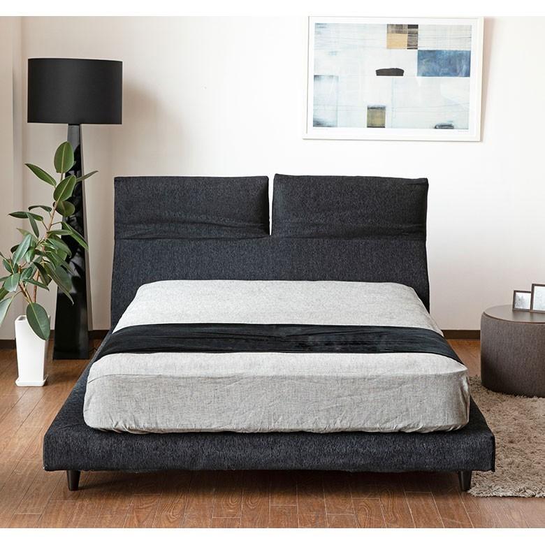 ベッド クイーン 3色 ファブリック 国産ポケットコイルマットレス付