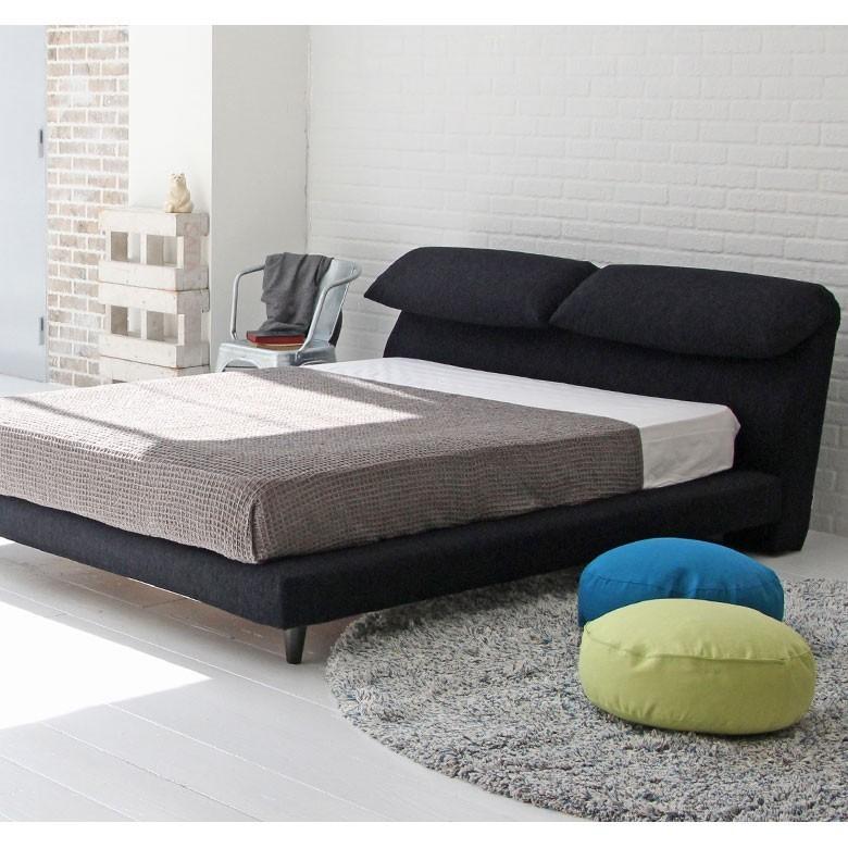 ベッド クイーン 3色 ファブリック 国産ポケットコイルマットレス付