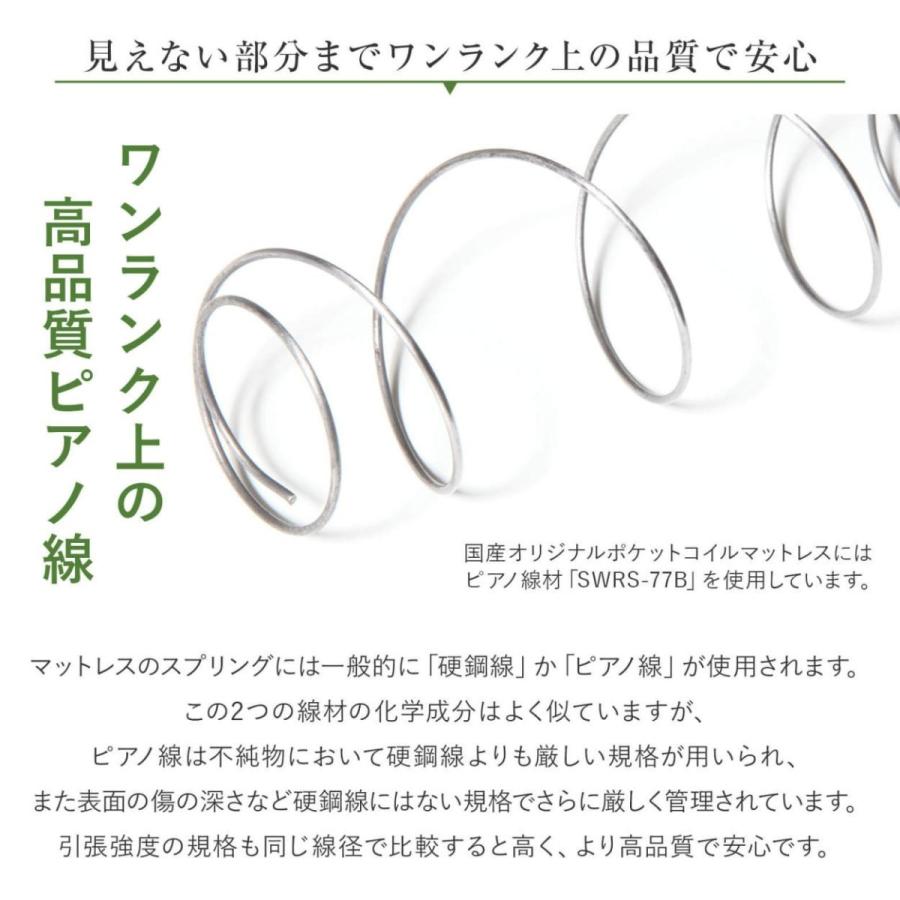 マットレス シングル ポケットコイル ノーマル 日本製 国産ポケット