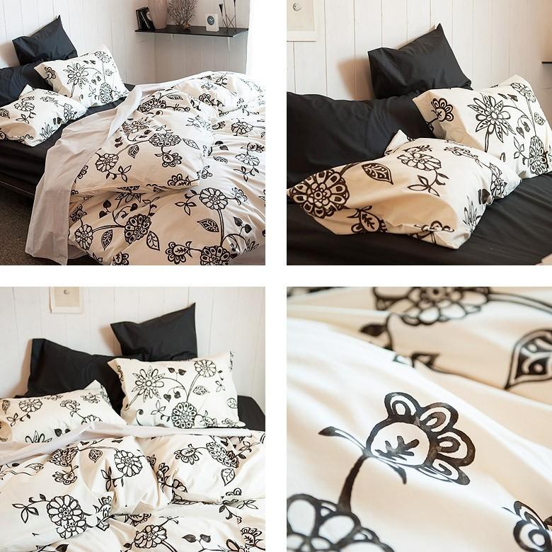 掛け布団カバー ダブル 綿100% 日本製 花柄 Asia エイジア 190×210cm