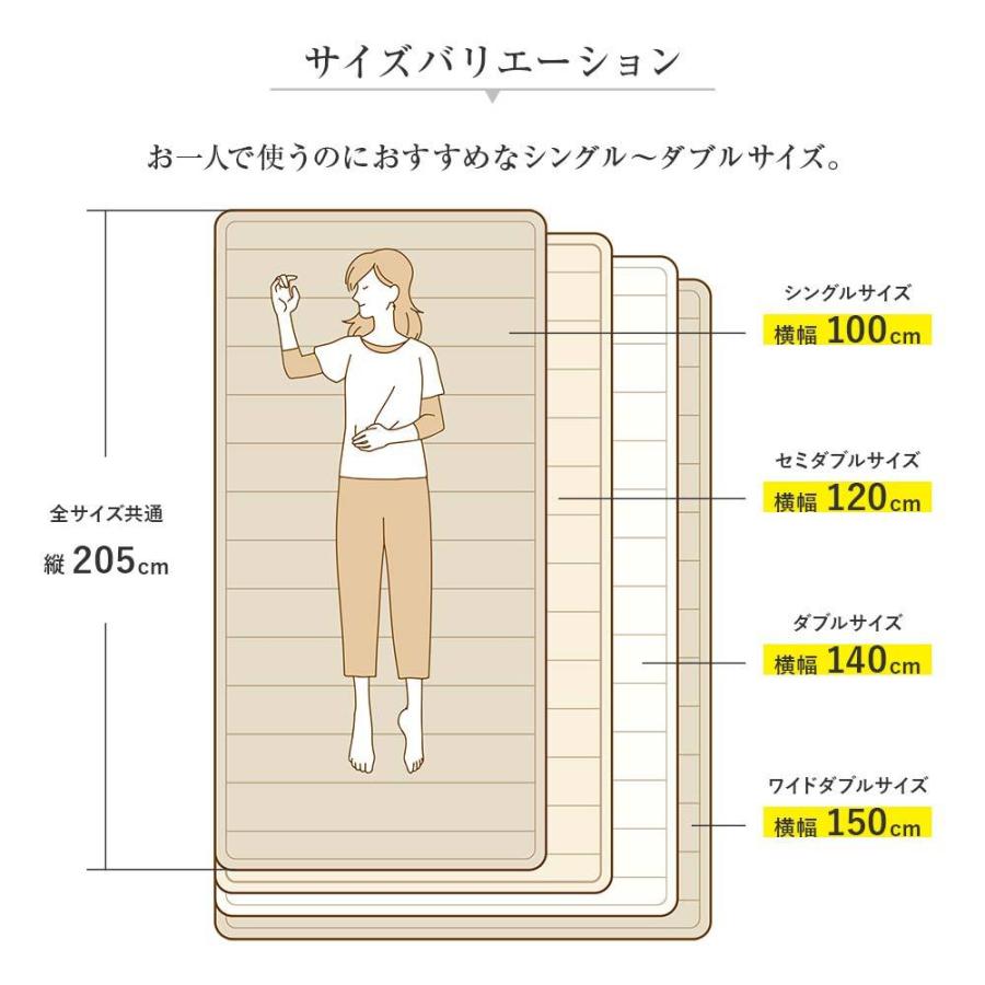 Salaf サラフ ベッドパッド ワイドダブル ドライホワイト2層タイプ