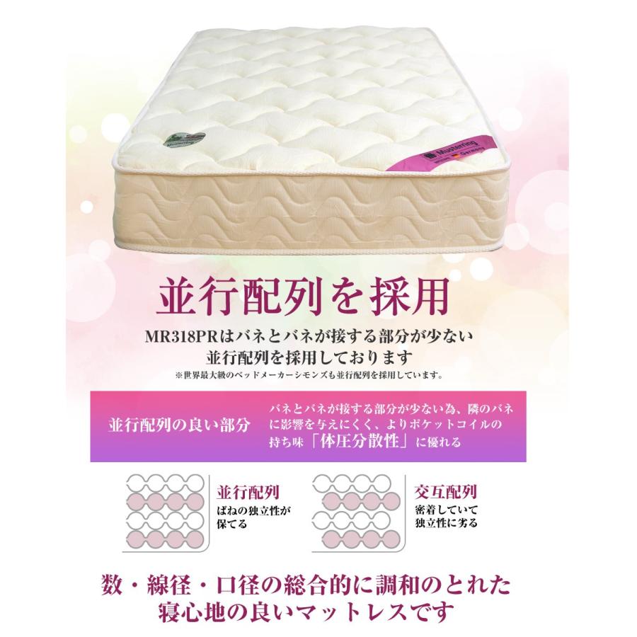 マットレス ポケットコイルマットレス セミダブル ムスタリング