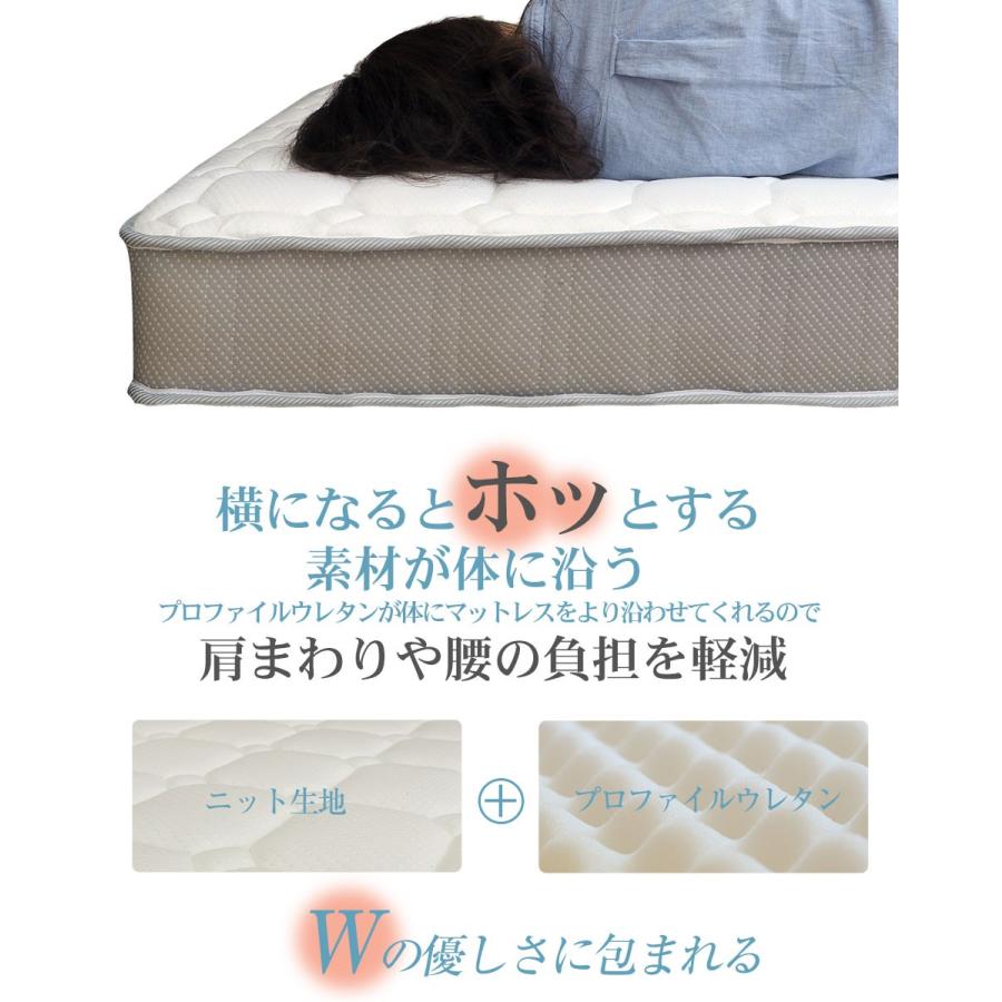 ベッドアンドマットレス 3ゾーン マットレス ポケットコイル