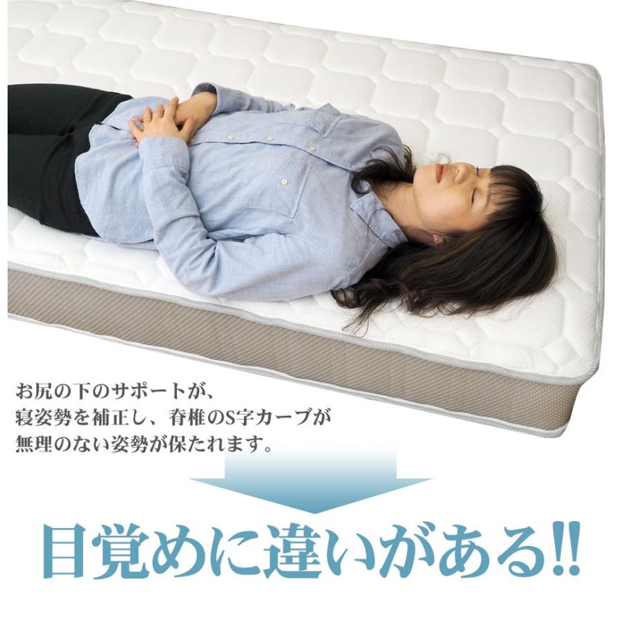 ベッドアンドマットレス 3ゾーン マットレス ポケットコイル 60