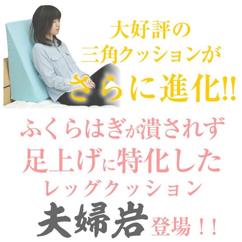 父の日対応 足枕 あしまくら フットピロー ふくらはぎ むくみ フットケア むくみ防止に リラックス レッグクッション 夫婦岩 ギフト プレゼント 母の日｜bedandmat｜04