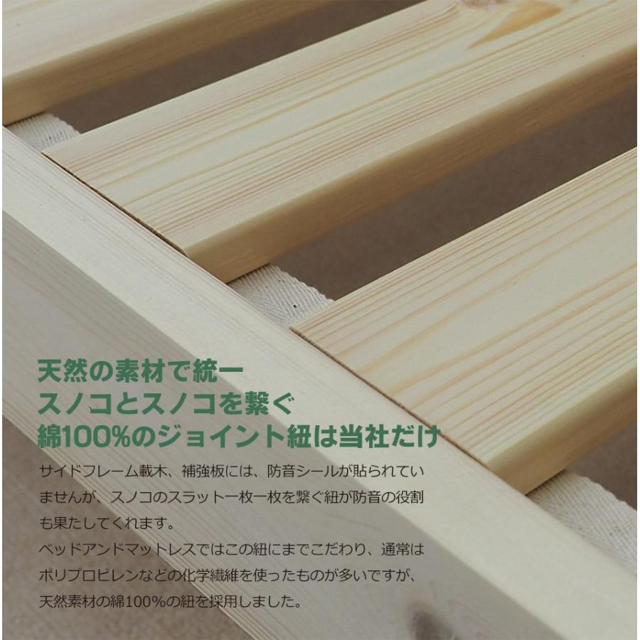 ベッドフレーム シングル 85スモールシングル すのこ 宮付き 木製 二口コンセント付き CN0602｜bedandmat｜16