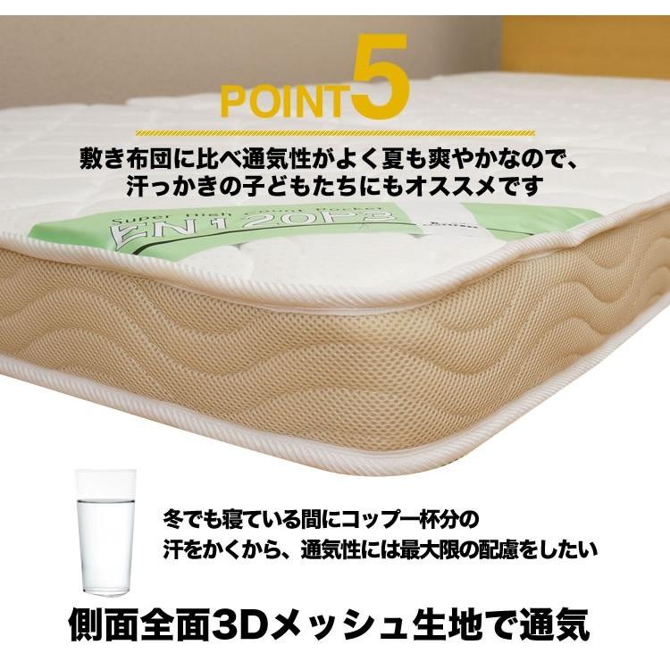 超高密度 薄型ポケットコイル 厚さ12cm マットレス シングル （通常/三