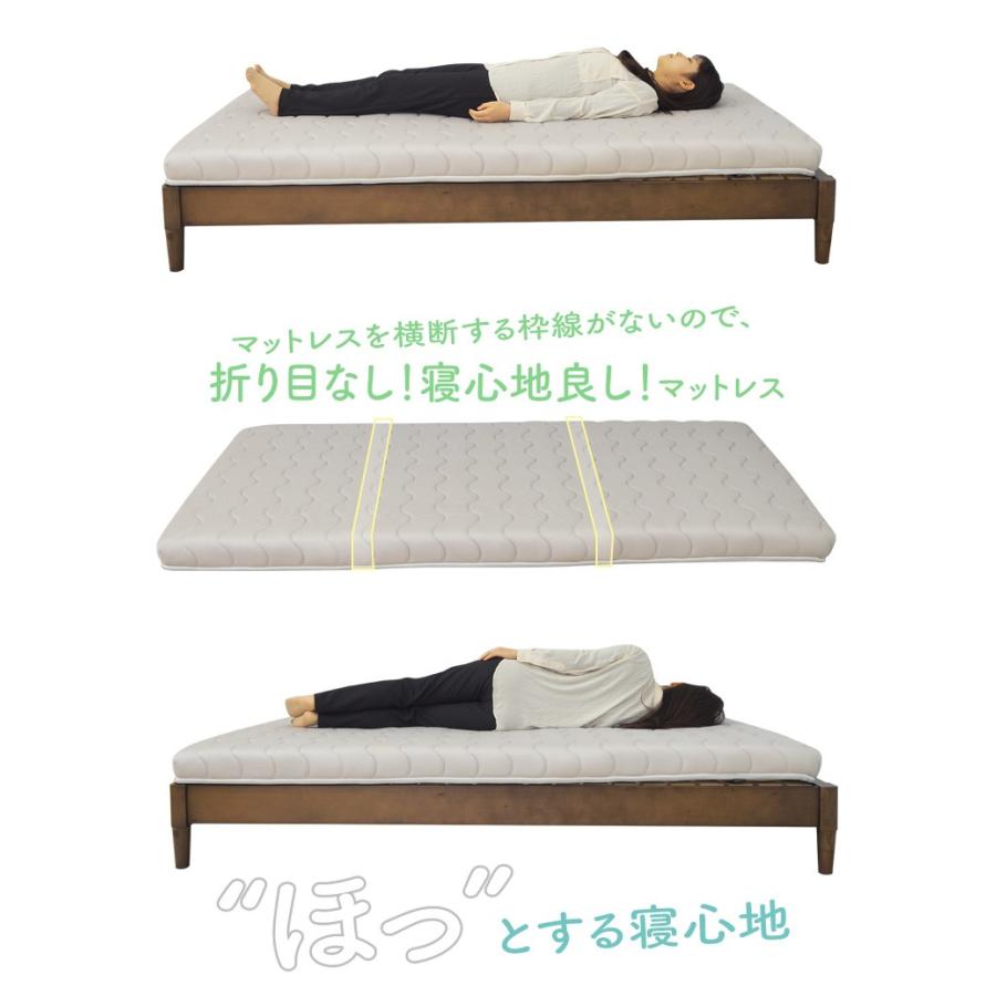 マットレス シングル 3つ折り 折りたたみ ポケットコイル 折り目のない 薄型 EN199P くるぴた｜bedandmat｜06