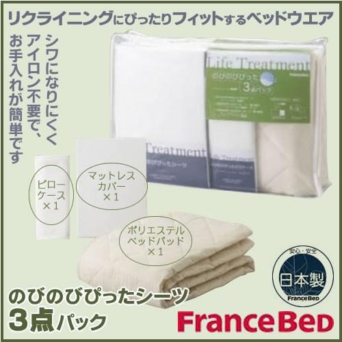 フランスベッド（FRANCEBED） シングル 用品3点セット のびのびぴった