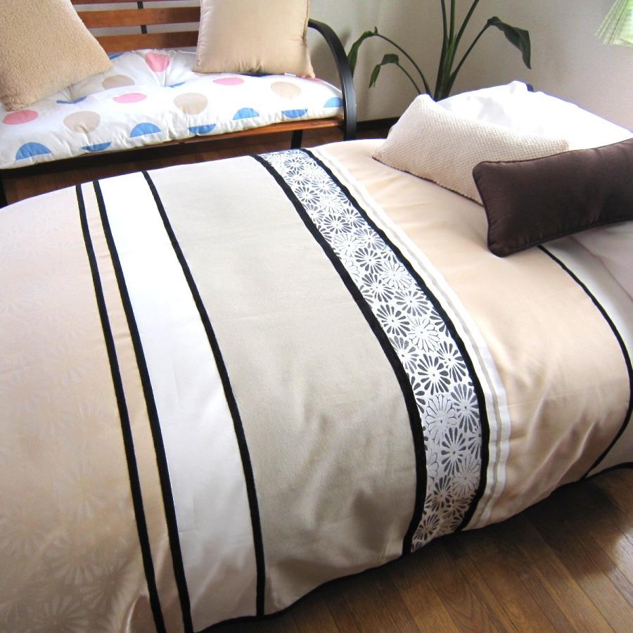 ベッドスプレッド エスピネラ ベージュ クイーン 250×270cm 1.3kg/スペイン製/日本仕様/ジャガード織/280ｃｍ超広幅デザイン生地 ベッドカバーの画像