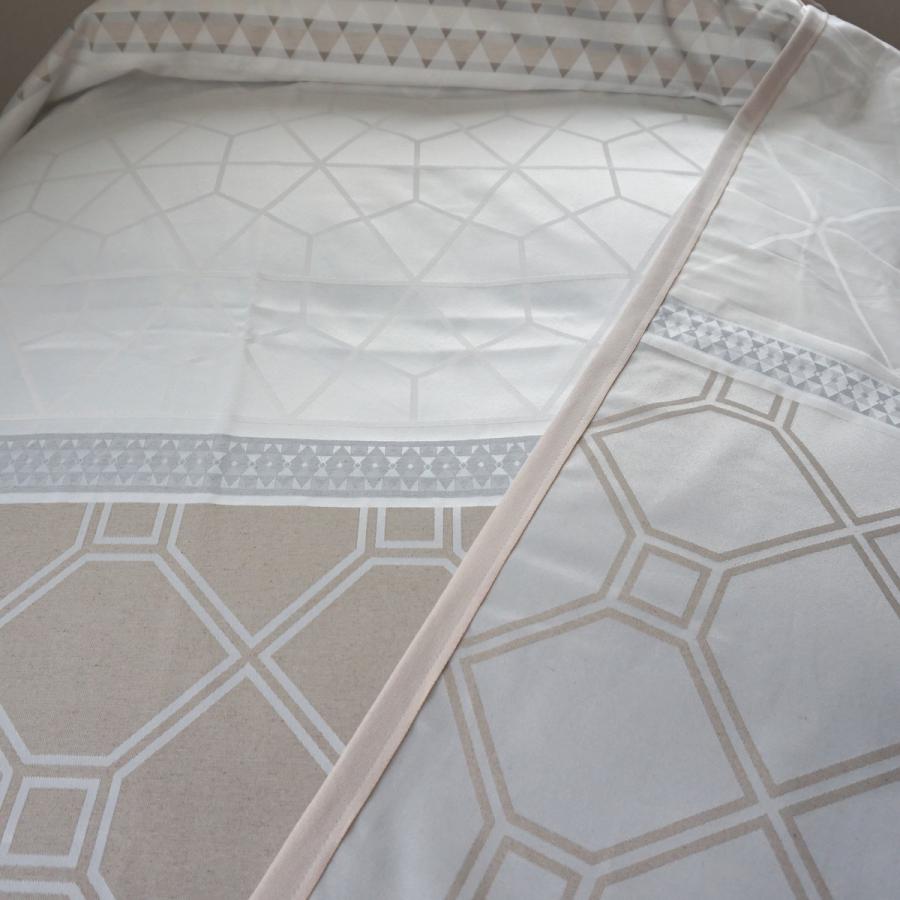 ベッドスプレッド カレン ベージュ ダブル 230×270cm 1.8kg/スペイン製/日本仕様/ジャガード織/280ｃｍ超広幅デザイン生地 ベッドカバーの画像