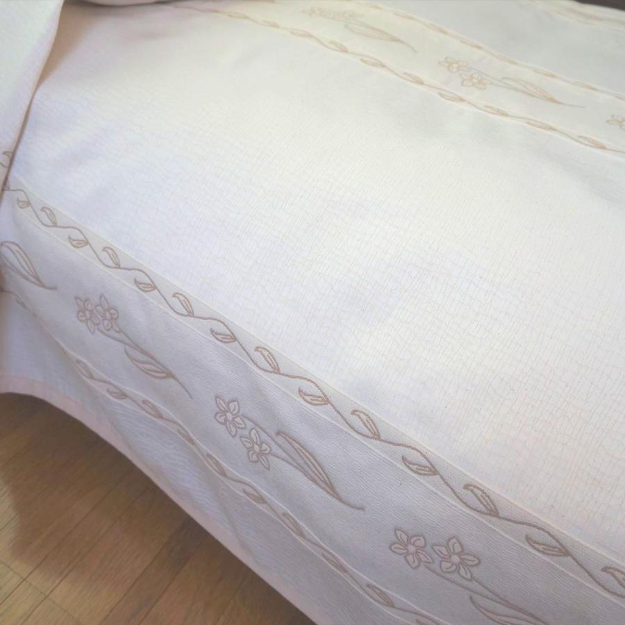 ベッドスプレッド パルミラ ダブル 230×270cm 1.5kg/スペイン製/日本仕様/ジャガード織/280ｃｍ超広幅デザイン生地 ベッドカバーの画像