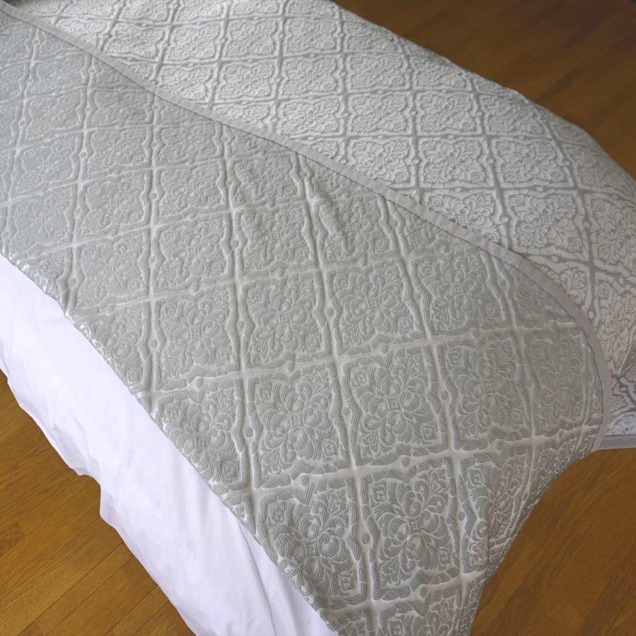 ベッドスプレッド ギア ミント セミダブル 200×270cm 1.3kg/スペイン製/日本仕様/ジャガード織/280ｃｍ超広幅デザイン生地 ベッドカバーの画像