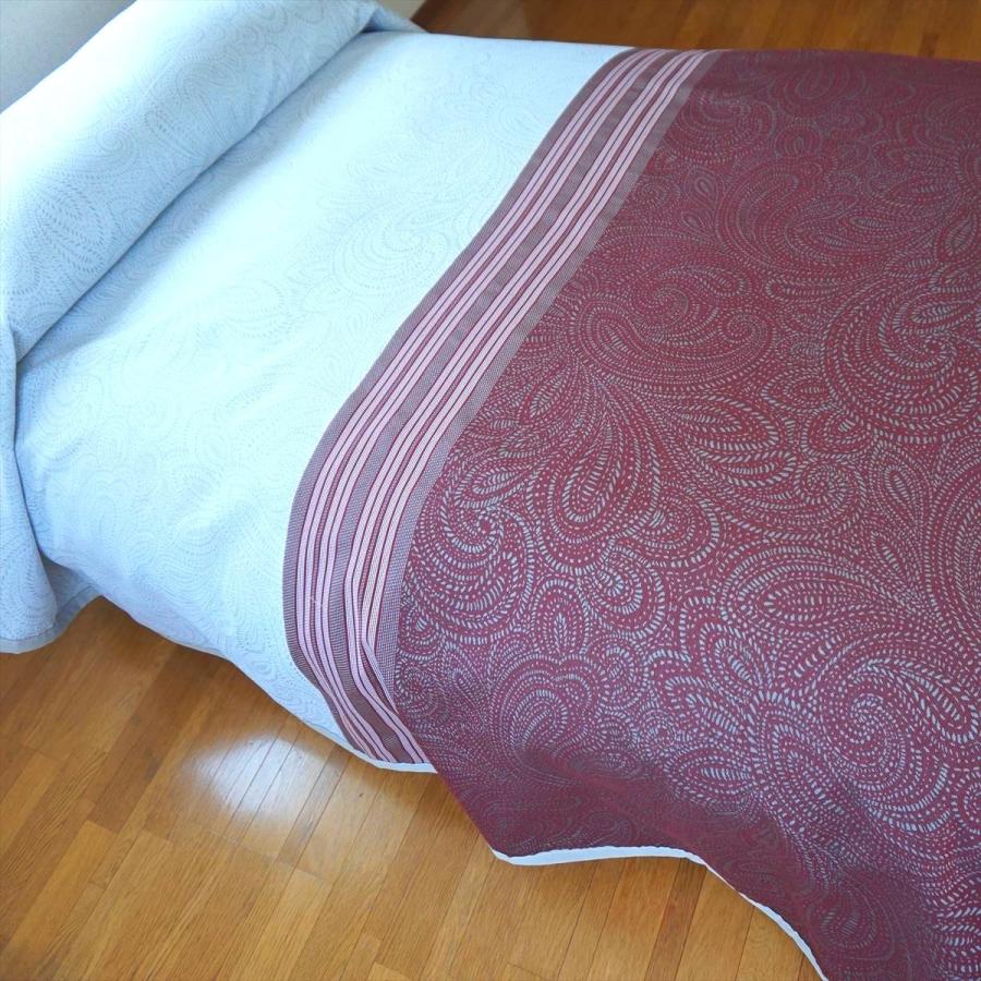 ベッドスプレッド ミゴ ダブル 200×270cm 1.9kg/スペイン製/日本仕様/ジャガード織/280ｃｍ超広幅デザイン生地 ベッドカバーの画像