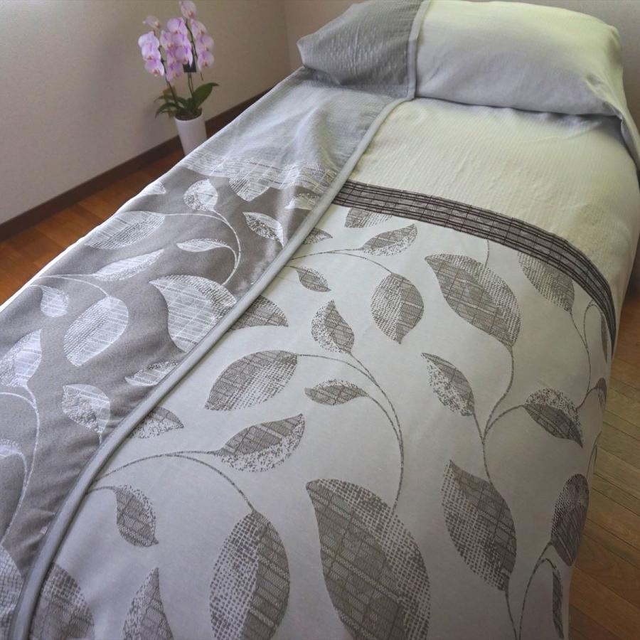 ベッドスプレッド ロンビパノ クイーン 250×270cm 1.4kg/スペイン製/日本仕様/ジャガード織/280ｃｍ超広幅デザイン生地 ベッドカバーの画像