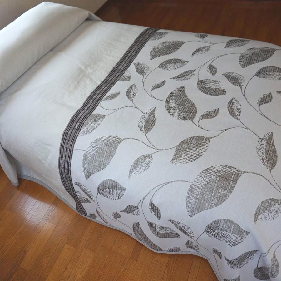 ベッドスプレッド ロンビパノ クイーン 250×270cm 1.4kg/スペイン製/日本仕様/ジャガード織/280ｃｍ超広幅デザイン生地 ベッドカバーの画像