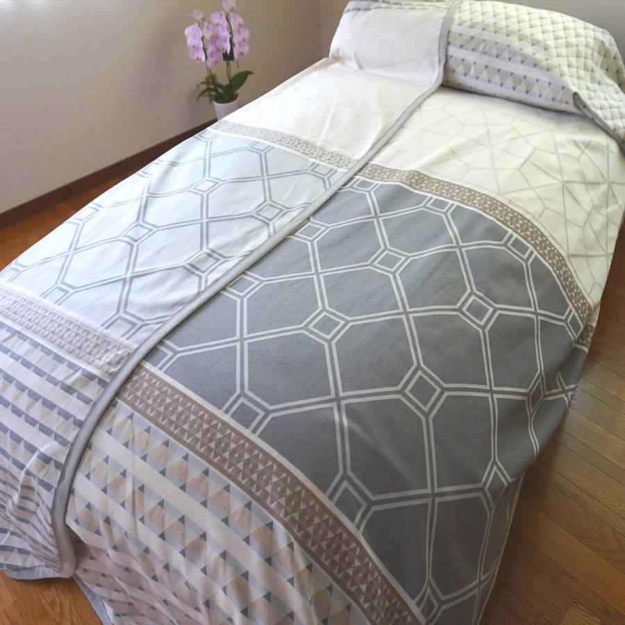 ベッドスプレッド カレン グレー ダブル 200×270cm 1.7kg/スペイン製/日本仕様/ジャガード織/280ｃｍ超広幅デザイン生地 ベッドカバーの画像