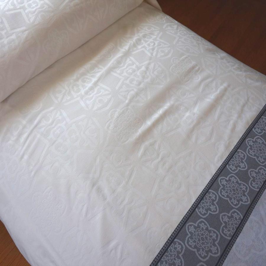 ベッドスプレッド カンクン グレー ダブル 230×270cm 1.4kg/スペイン製/日本仕様/ジャガード織/280ｃｍ超広幅デザイン生地 ベッドカバーの画像