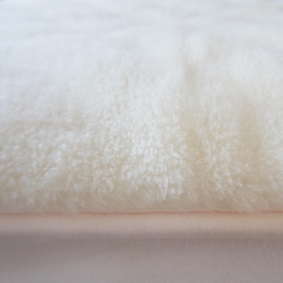ベッドパッド ダブル ウールの特性を保って洗える【ウールファー】１4０×２００cm ダウンウール３.８kg 日本製 ファイングレードウール(フランスリムザン)_8