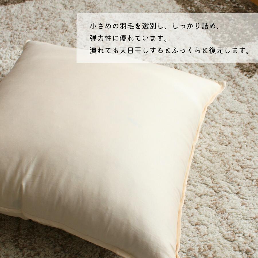 ヌードクッション スモールフェザー 48×48 羽毛 クッション 中身