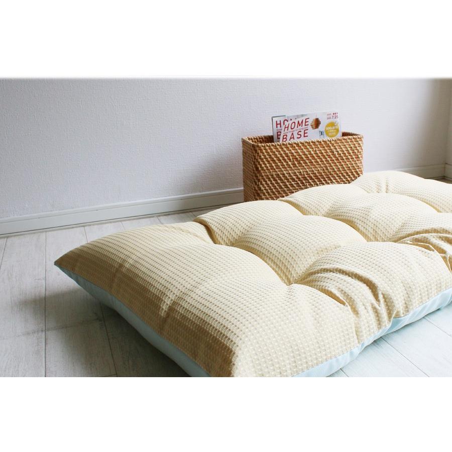 長座布団 68 1 片面 レザー ワッフル 無地 ごろ寝 マット 日本製 おしゃれ シンプル ギフト ビーバイ Beeb Y クッションの工場 通販 Yahoo ショッピング