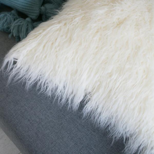 クッションカバー 45×45 リッシュ ファー おしゃれ フェイクファー