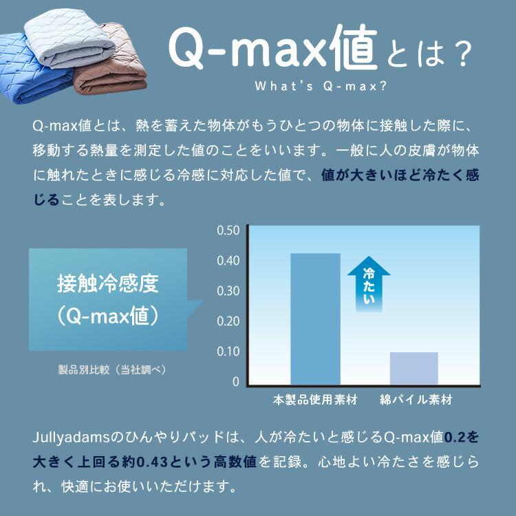 冷感敷きパット Q-MAX 夏 ひんやり 接触冷感 シングル 100×205 クール ベットパット 抗菌防臭 ベッドカバー Jullyadams 佐川 |  | 06