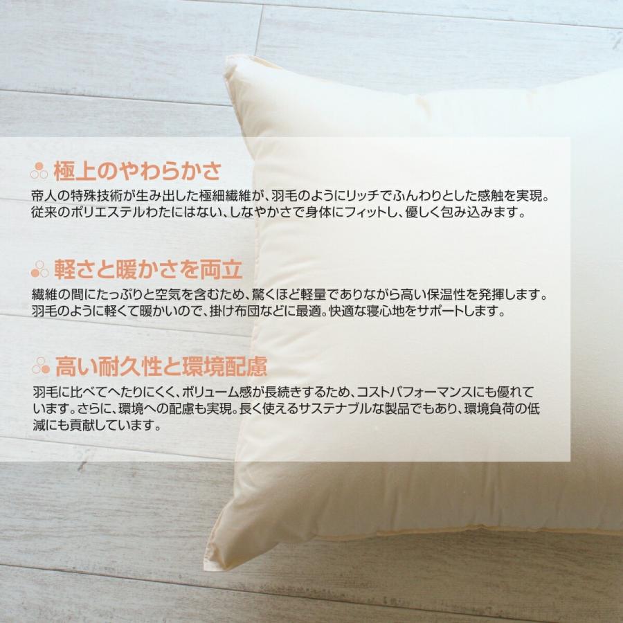 ヌードクッション 60×60 帝人 フワリーヌECO 綿使用 日本製 ハーフ