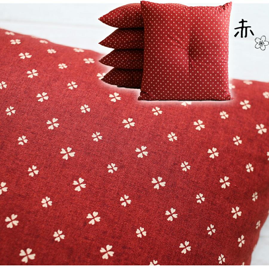 座布団 5枚組 小桜 55×59 日本製 お盆 お彼岸 法事 居酒屋 シンプル